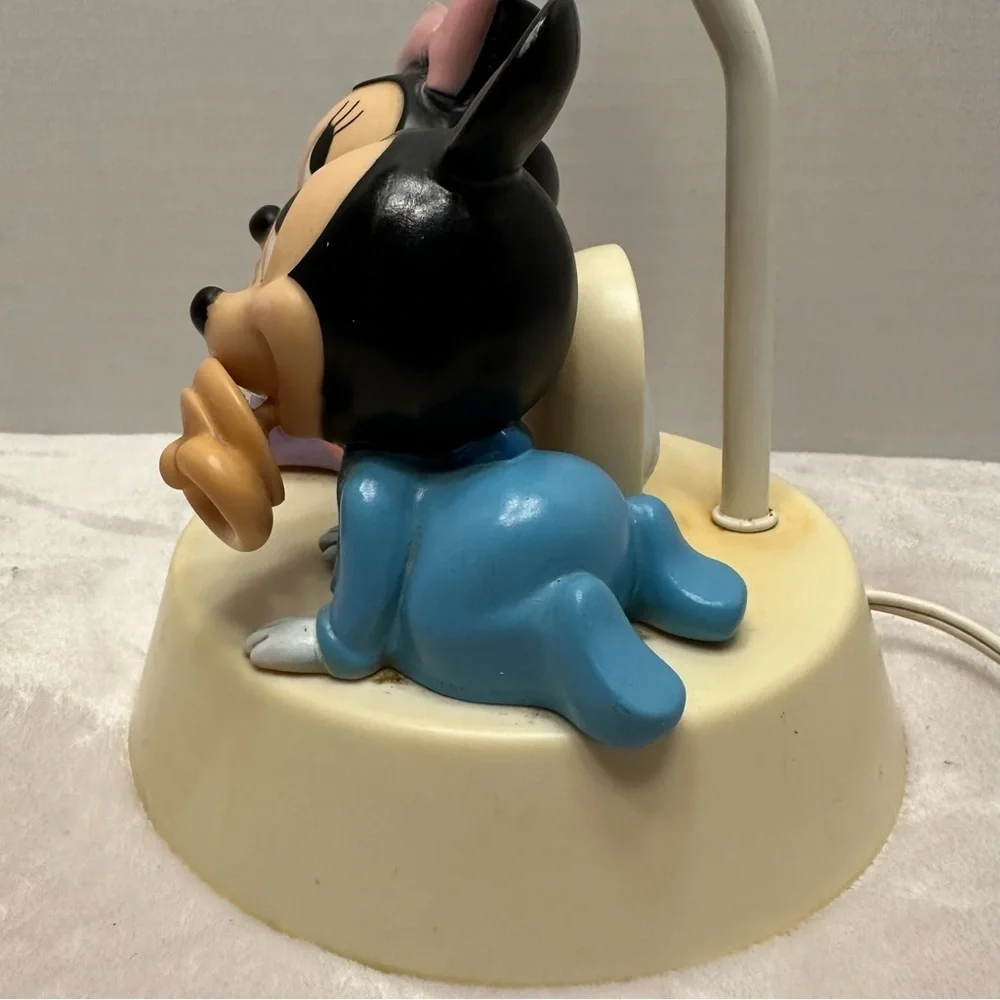 Vintage 1984 Baby Mickey Minnie Mouse Lamp Dolly Toy Co. Disney TESTED WORKS